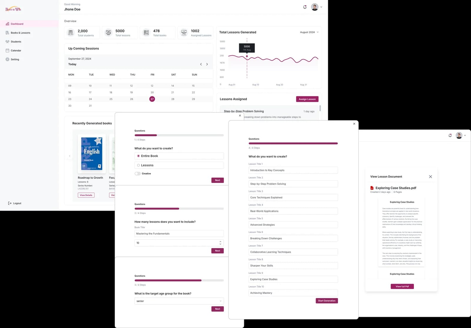 Born to Win — YEA product interface